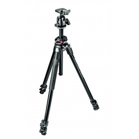 Manfrotto 290 DUAL Kit, Alu 3 sec. tripod w/ 90°column and ball head MK290DUA3-BH